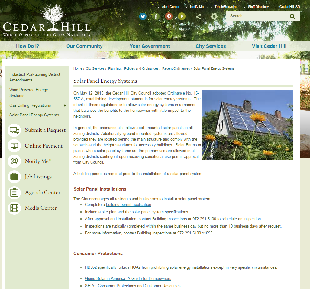 Cedar Hill Solar Energy